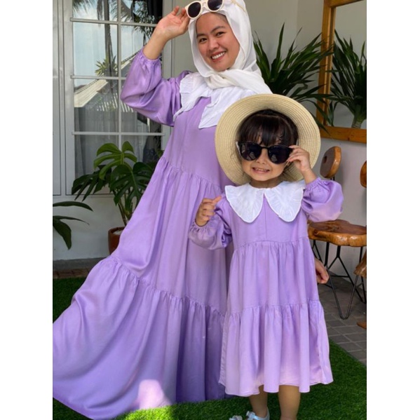 gamis couple ibu & anak | dress opita couple mom&kids |dress ibu anak