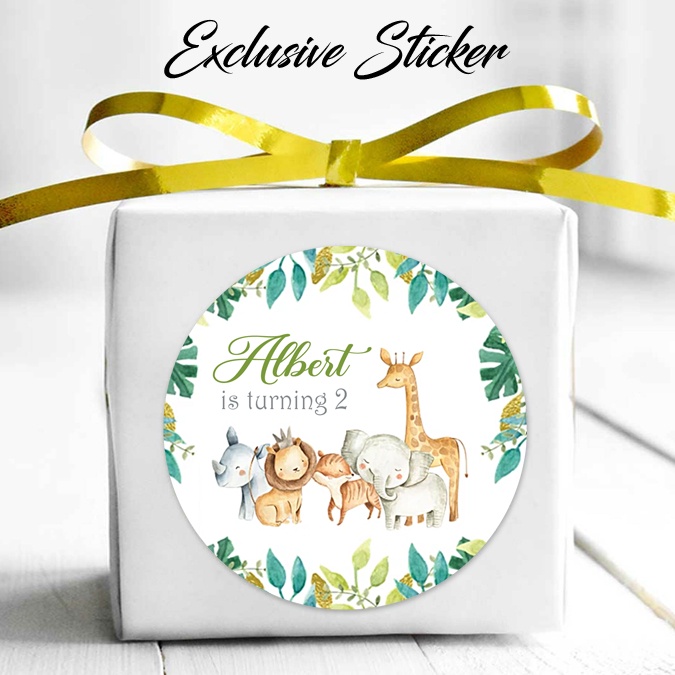 

50 STIKER / STICKER ANIMALS 2-17 ULANG TAHUN / ULTAH / BIRTHDAY