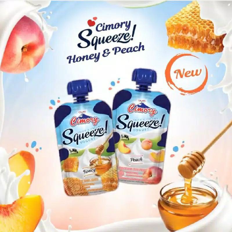 

Yoghurt Squeeze Cimory - thick & creamy yoghurt 120gr - yoghurt tanpa sendok, praktis dan higienis