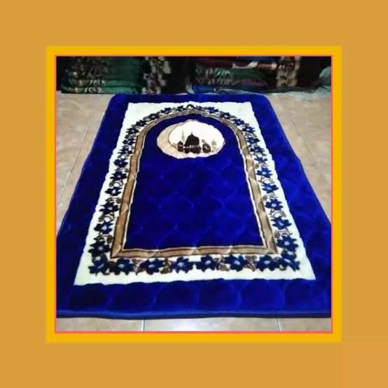 (PROMO) Sajadah Turki Busa,Tebal, Lembut quilting /Sajadah Turky/Sejadah Turki - Biru, 70x110