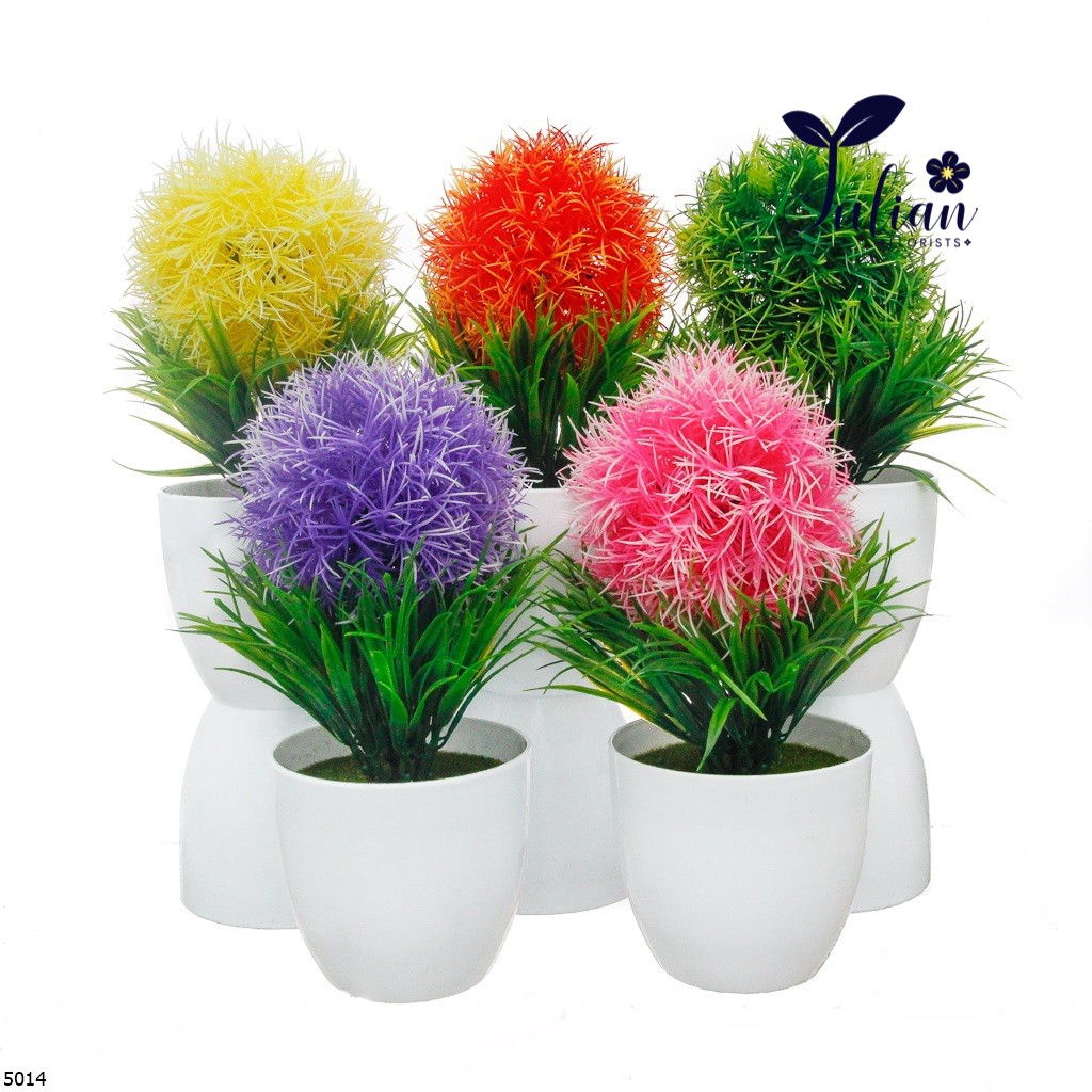5014 Bunga Plastik Hias Bonsai Bulat/Bonsai/ Artificial Bonsai/ Bonsai Hias/ Bunga Hias/ Bonsai
