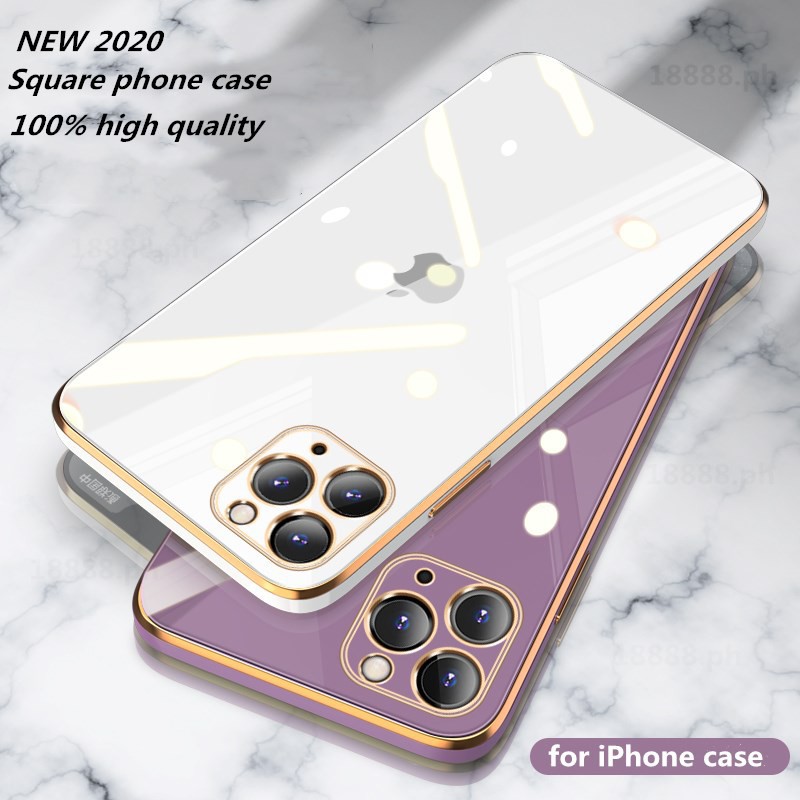 Casing Soft Case TPU Warna Polos Untuk iPhone 11 / 12 / 6 / 7 / 8Plus / X / XR / Xs Max / 11Promax