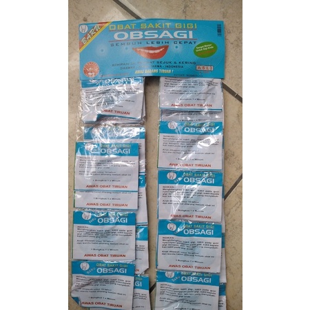 Obsagi biru obat sakit gigi dan gusi asli