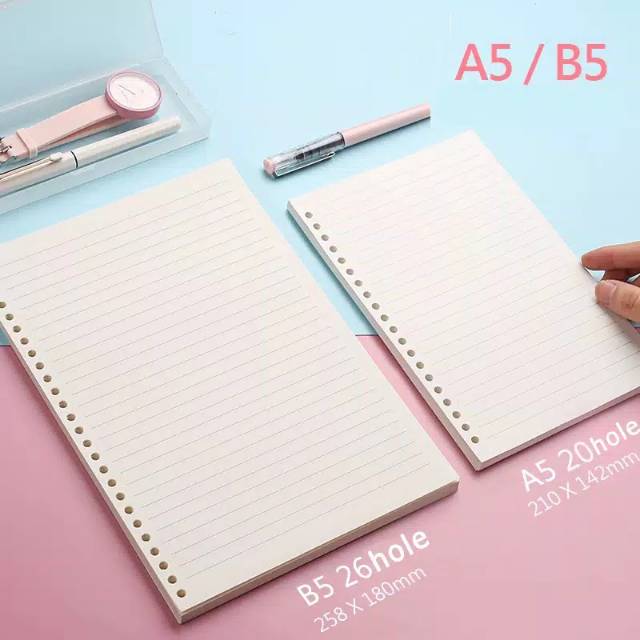 jual-wengu-loose-leaf-kertas-binder-b5-a5-warna-cream-shopee