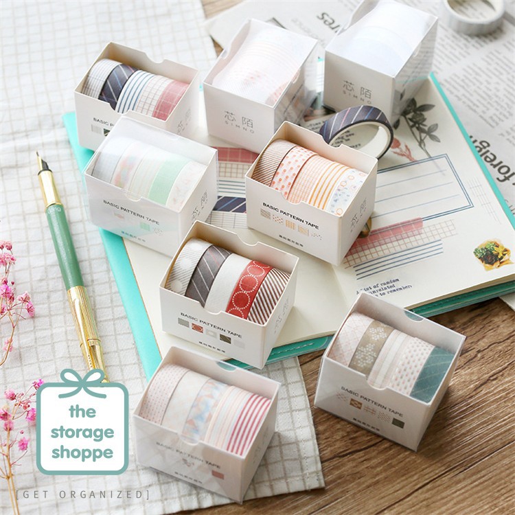 

The Storage Shoppe - Washi Tape Set of 5 / Masking Tape / Kado Lucu