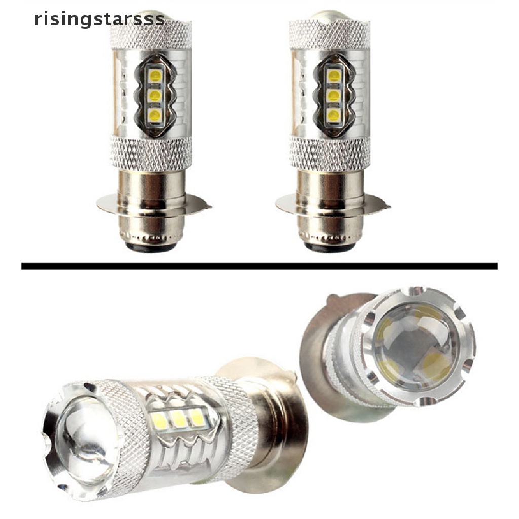 Rsid Span-new Lampu Depan Motor 16-LED H6 6000K 80W Warna Putih