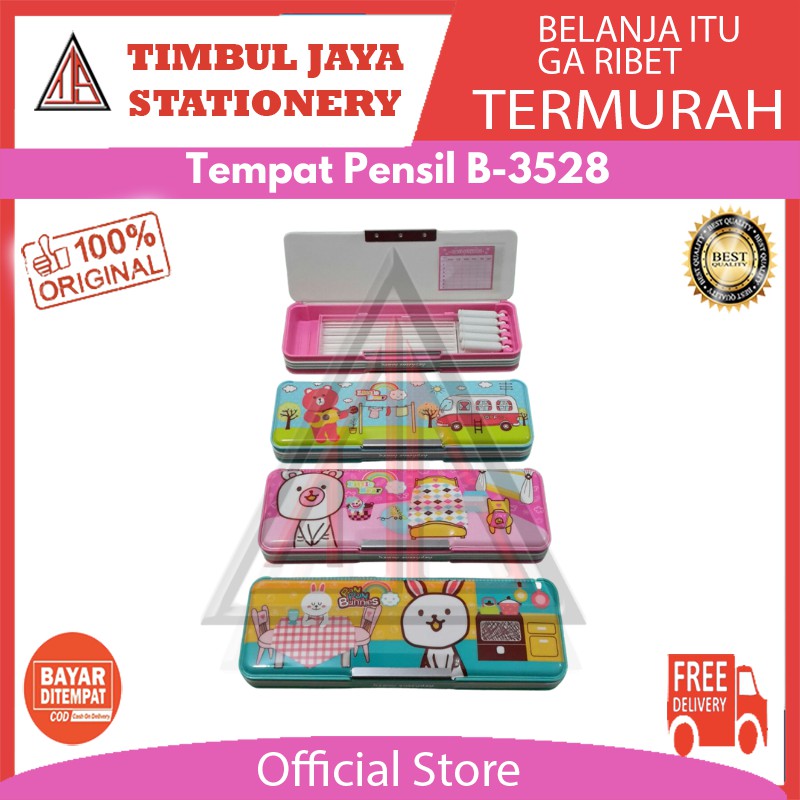 

Tempat pensil / kostak / pencil case / potlot / kotak pensil magnet happy everyday B-3528