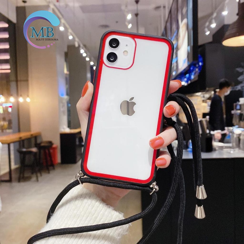 SOFTCASE SLINGCASE LANYARD TALI AURORA IPHONE 6G 7+ 7G 6S 8 6G+ 6S+ 7G+ 8G+ X XR XS MAX MB775