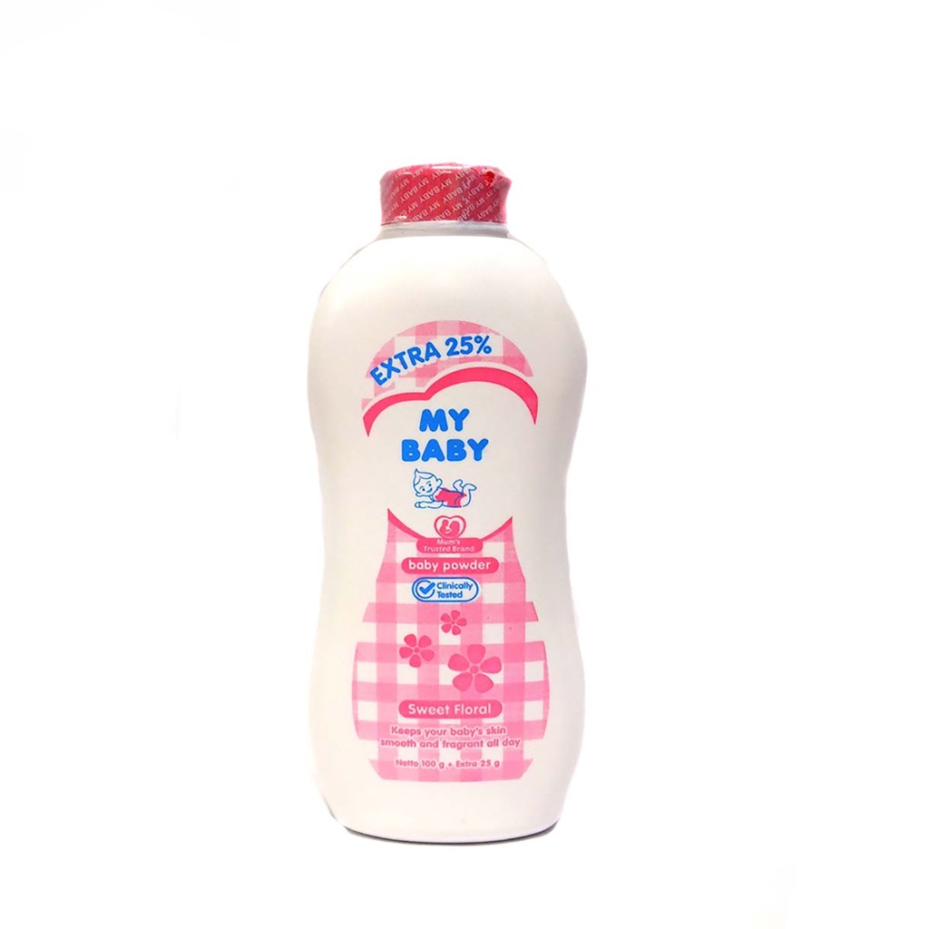 My Baby Powder Extra 100g + 25g Bedak Bayi - Bedak Bayi My Baby Powder - Bedak Bayi 100g - My Baby E