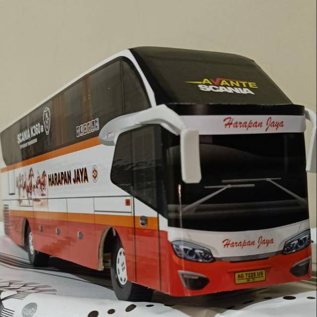 Miniatur Bus bis / mainan bus bis  harapan jaya avante Shd