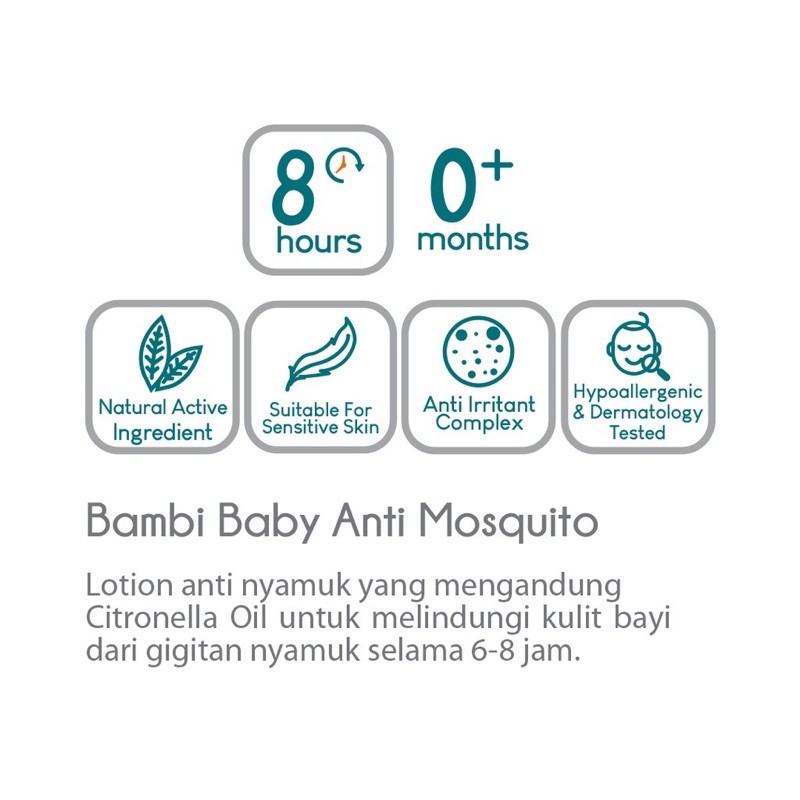 Bambi Anti Mosquito / Lotion anti nyamuk 50 ml/baby lotion