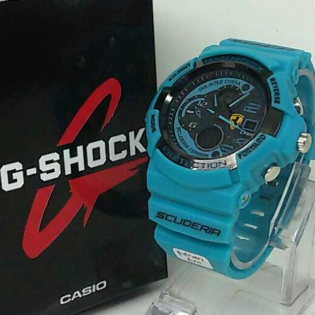 Jam tangan casio gshock ferrary baby blue kw super