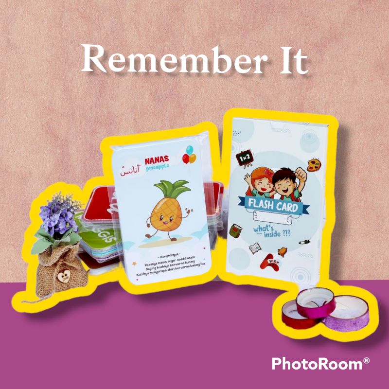 Flashcard Remember It Murah Besar / Mainan kartu tebak-tebakan Anak balita / Flashcard kartu pintar