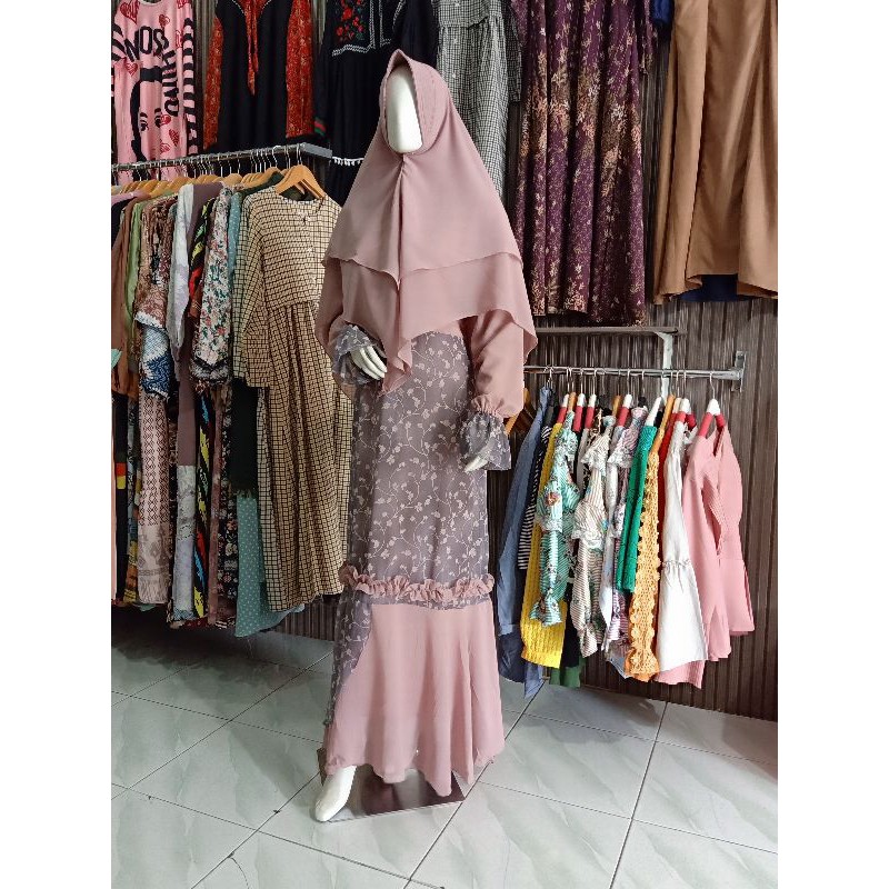 gamis set syari mewah