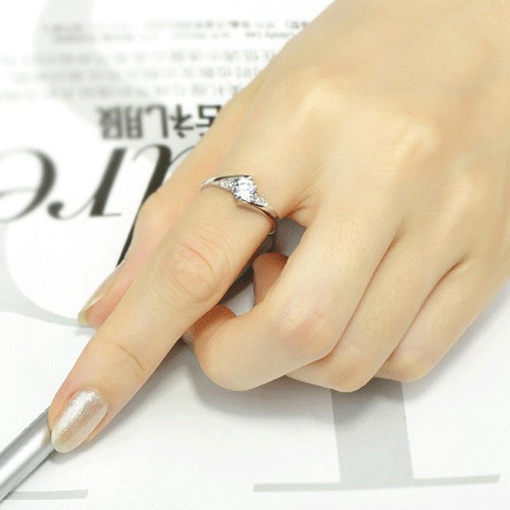 Fancyqube 07 Cincin Sterling Silver 925 Model Ukir dengan CZ