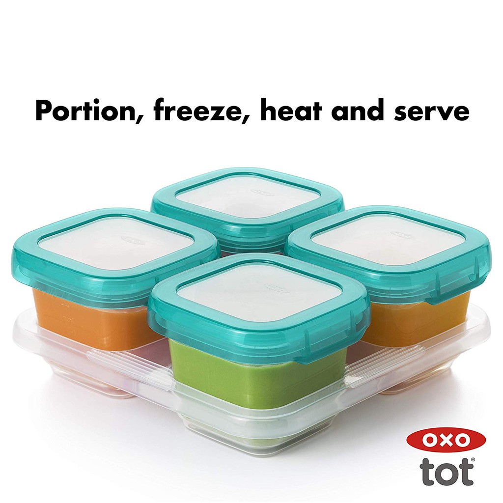 Oxo Tot Baby Blocks Freezer Storage 6 oz - Teal