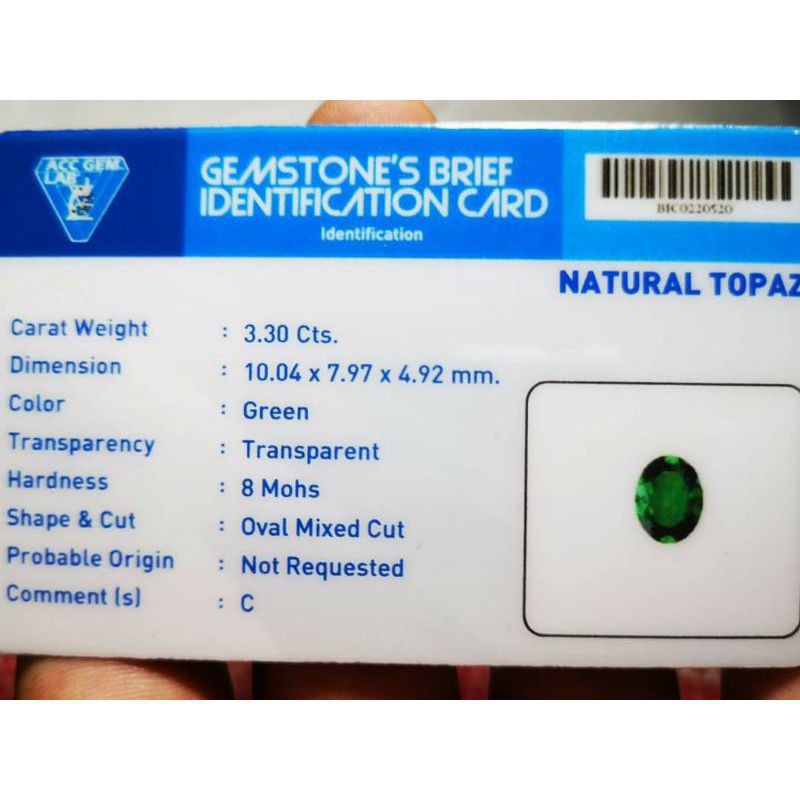 TERMURAH BATU GREEN TOPAZ ASLI NATURAL LENGKAP DENGAN MEMO LAB