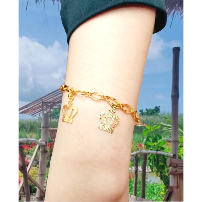 Gelang tangan wanita lapis emas // gelang jurai jurai // replika perhiasan emas // gelang