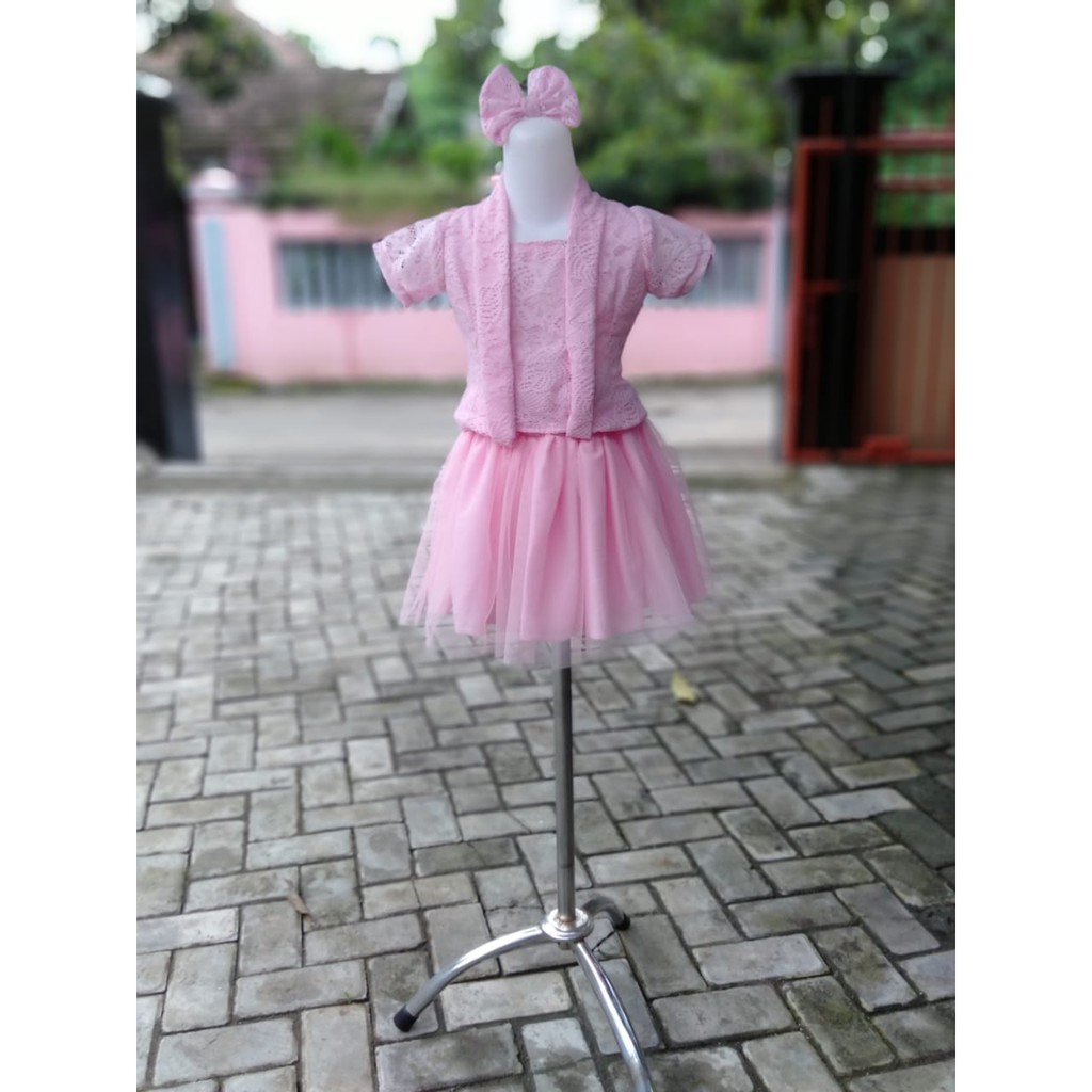 TUTU DRESS ANAK 5-7 TAHUN WARNA PINK {READY STOK}