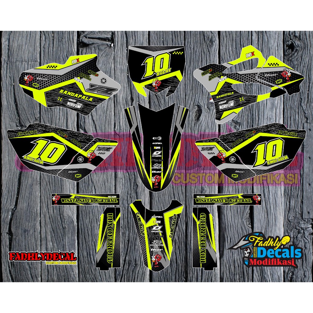 Sticker fullbody Decal yz 85 new stabilo hitam fullbody