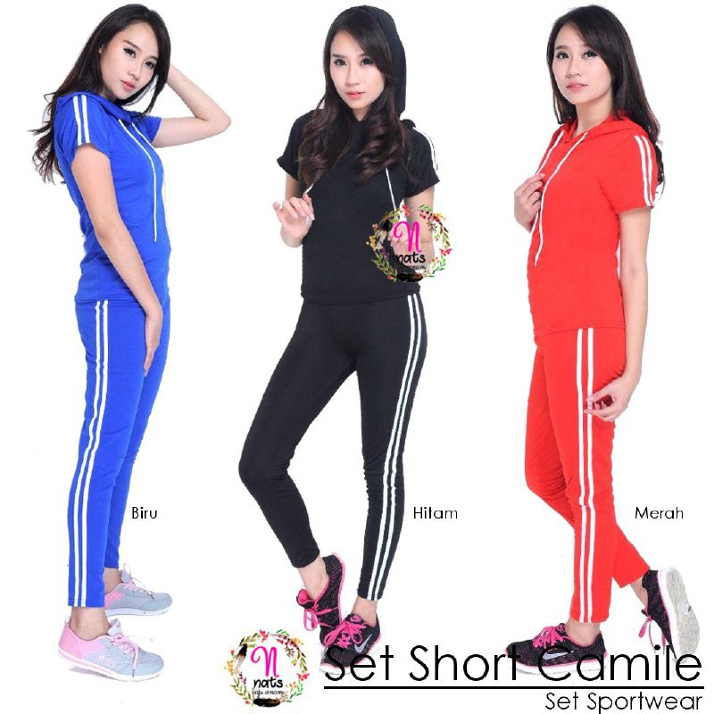 Setelan Training Camile Baju  olahraga wanita Baju  senam  