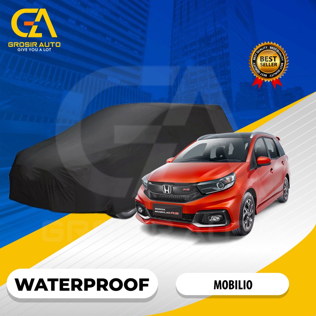 Sarung Body Cover Mobil Hitam /Sarung Penutup Mobil MOBILIO Waterproof