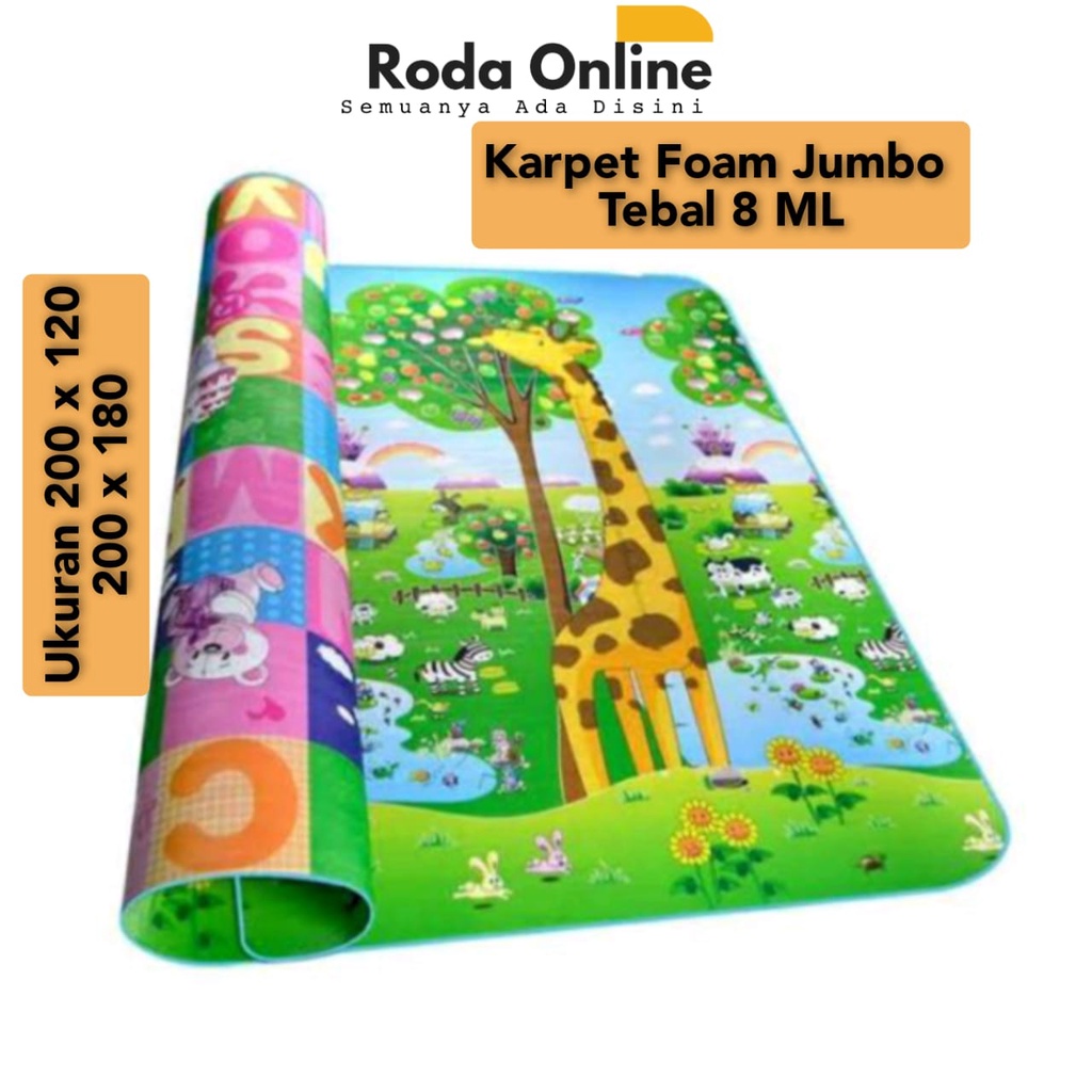 Karpet Foam JUMBO PE Tebal Motif Bolak Balik/Tikar Foam Motif Gambar Bolak Balik Tebal 7 Mm/Tikar/Al