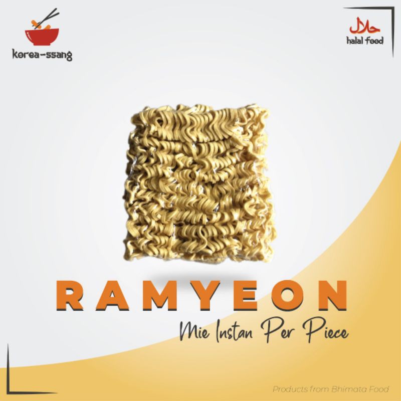 Ramyeon Ramen Mie Instan Kering Halal Mini Pack 1 Pcs Untuk Rabokki Toppoki Korea Ssang