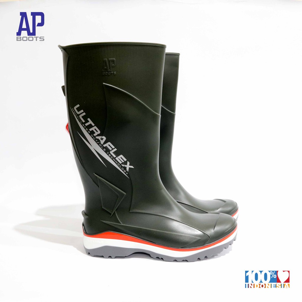 AP ULTRAFLEX 39-43 GREEN - BOOT SAFETY KARET -  AP BOOTS