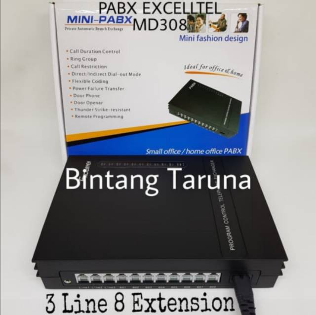 Mini Pabx Excelltel MD308 Pabx Soho 308 Series 3 line 8 extension