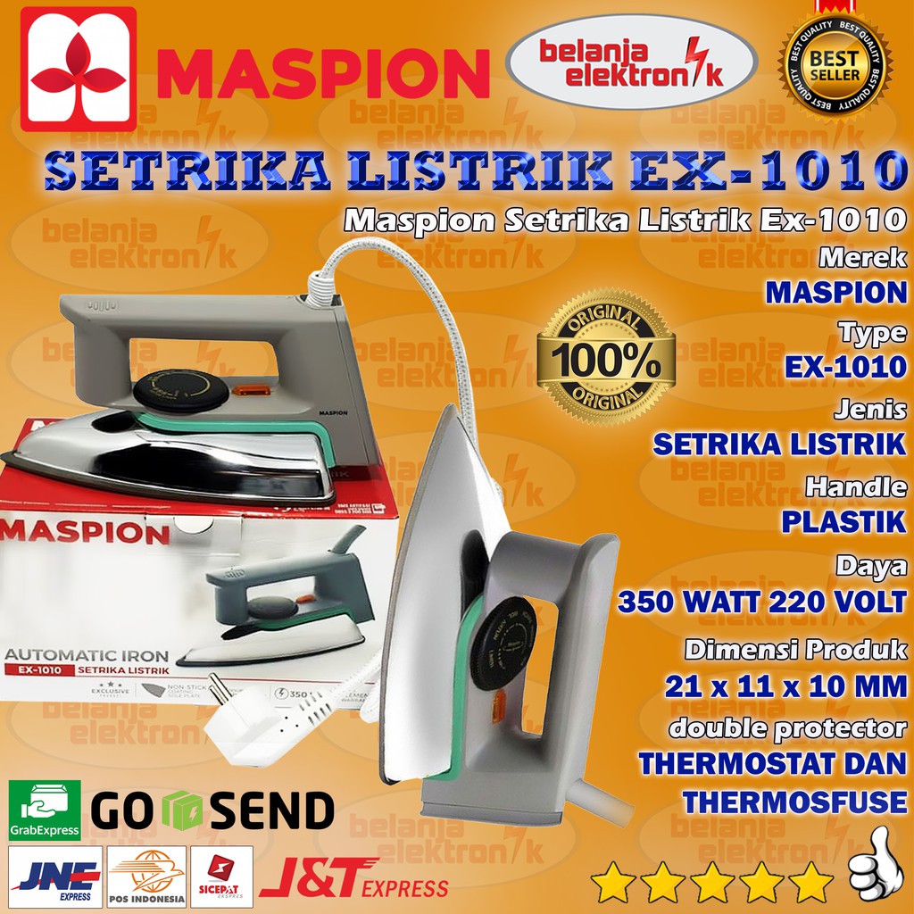 Jual Setrika Listrik Maspion Ex 1010 Exclusive Shopee Indonesia