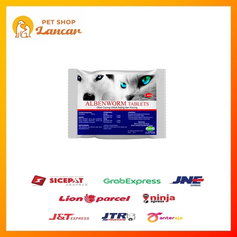 Albenworm Tablets - Obat Cacing Kucing Anjing