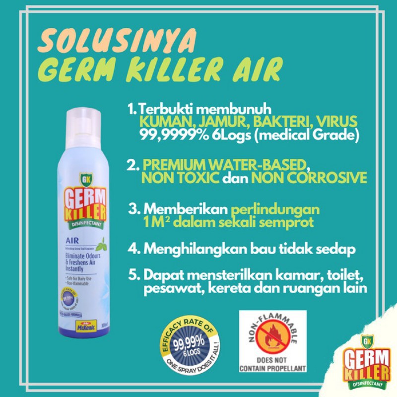 Germ Killer Air Disinfectant Desinfektan Udara - 300 ml