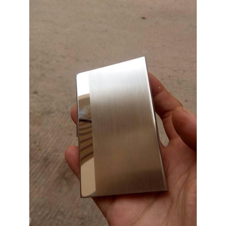 

Dompet Box Kotak Kartu Nama Id Card Stainless Steel Mirror Promo By Hana Olshop