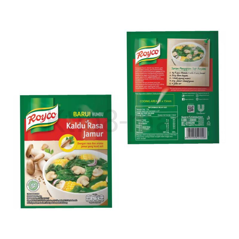 

Royco - Bumbu Kaldu Jamur 40g-aroma jamur yang lezat