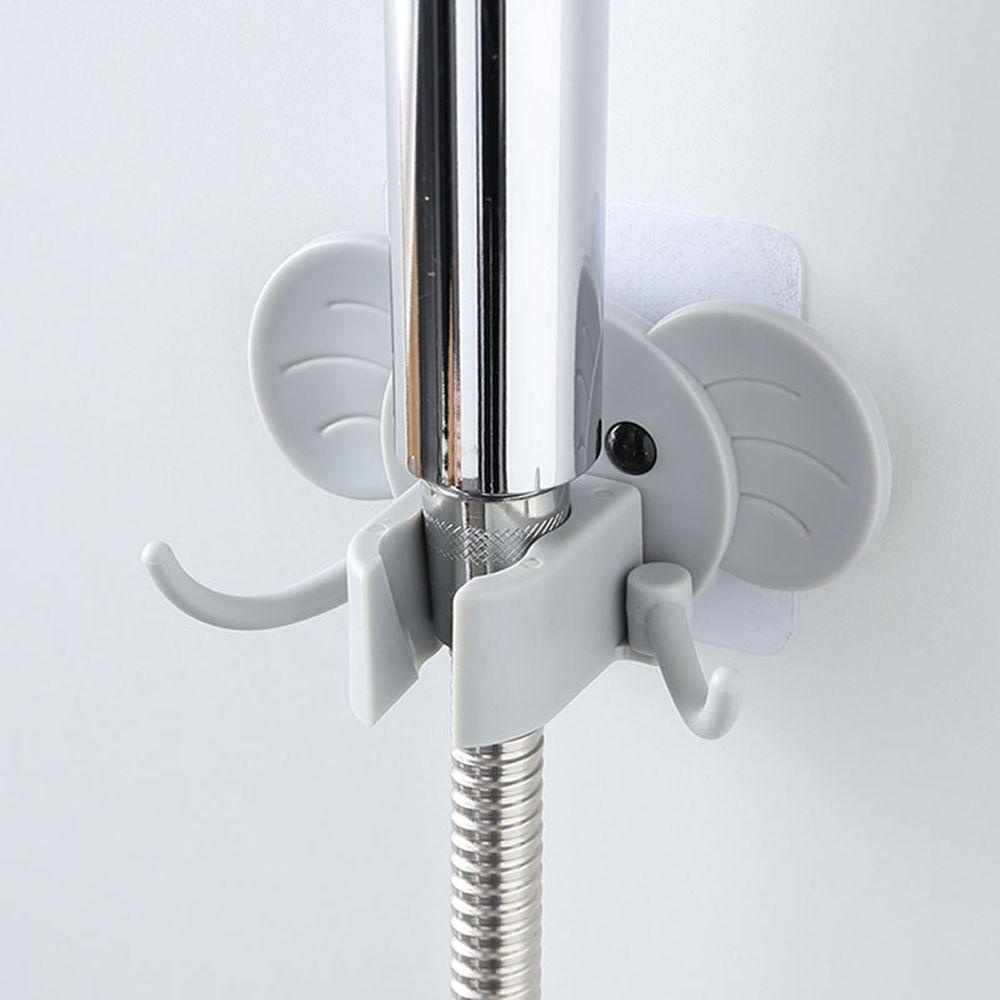 Solighter Shower Head Holder Aksesori Kamar Mandi Universal Self-adhesive Bentuk Gajah Shower Bracket