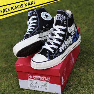 OBRAL SEPATU  CONVERSE  70S HIGH X  KAWS  CHUCK TAYLOR BLACK 