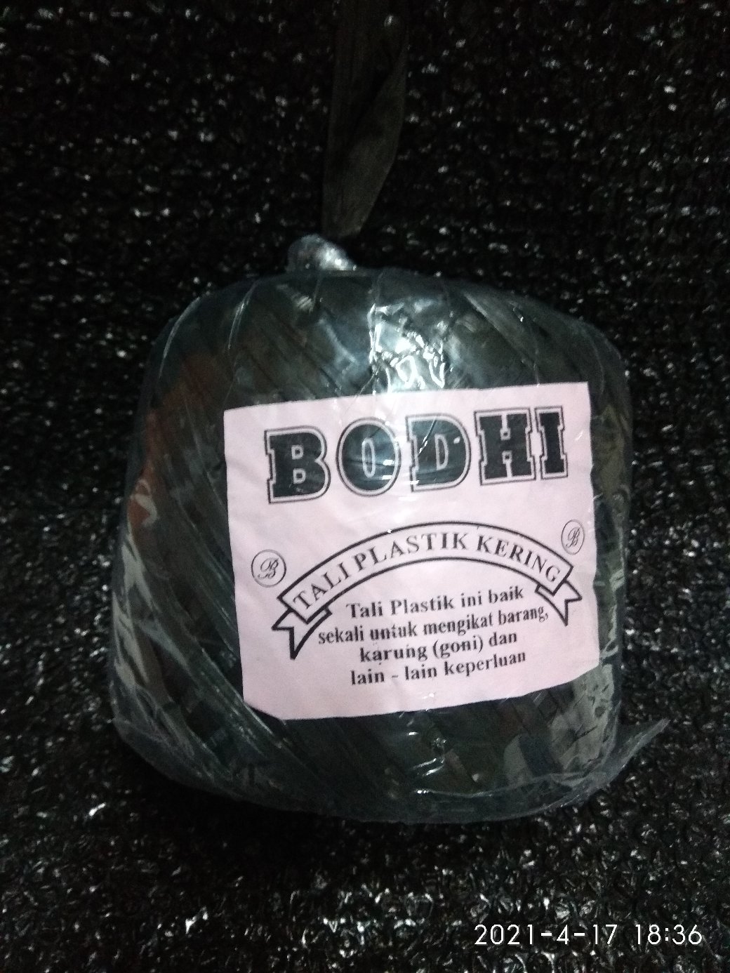 Tali Plastik Rafia Bodhi Hitam 1kg Full Tebal Rapiah Rapia 1kilo 1 Kilogram