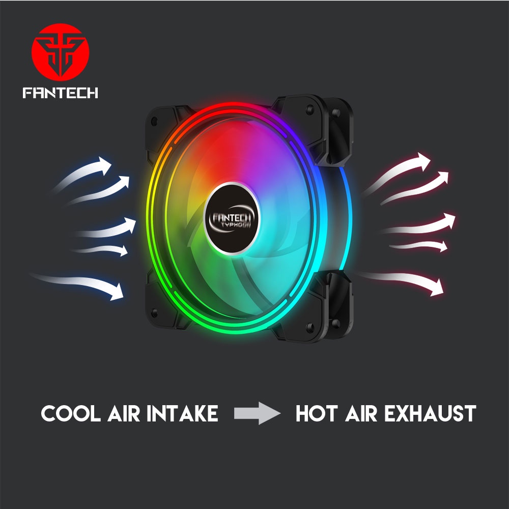 FAN FANTECH FB-302 TYPHOON ARGB FB302 FB 302 RING 3 in 1 Hub Remote