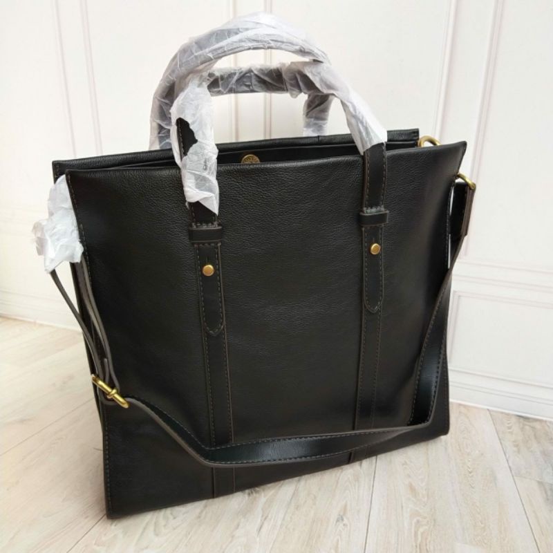 tas fossil kingston tote bag leather black