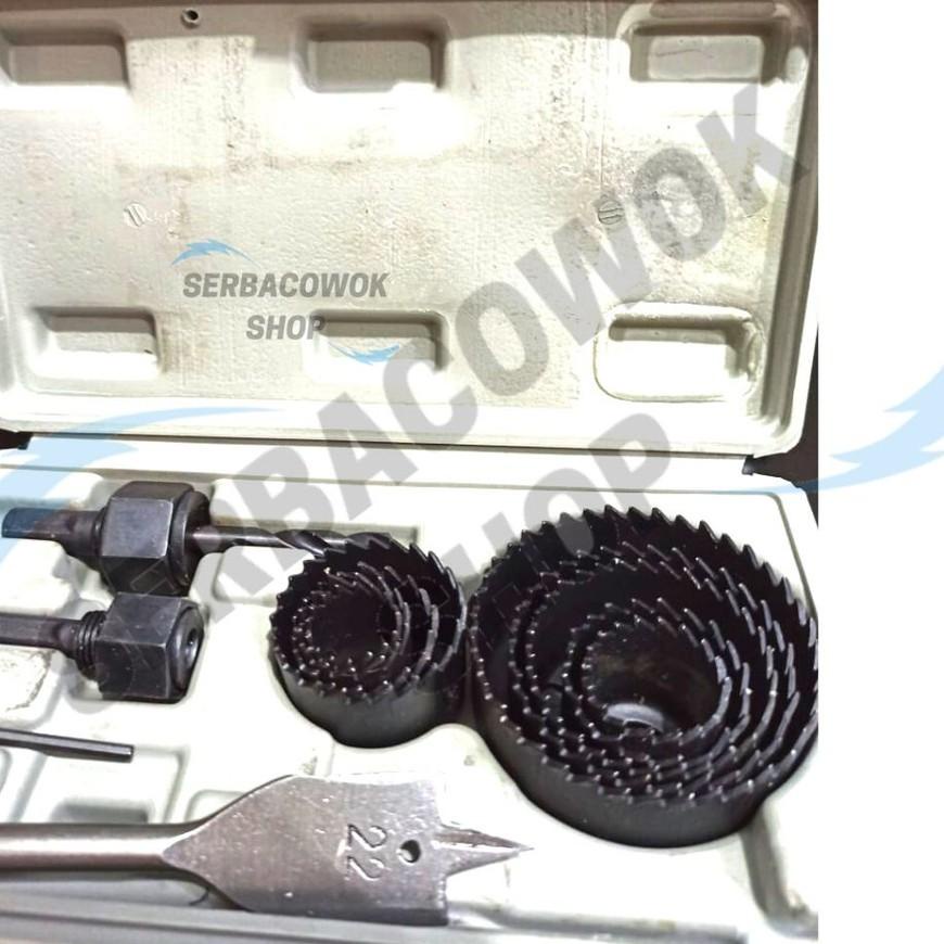 HoleSaw Kit Hole Saw Set 13 Pcs Mata Bor Pelubang Kayu PVC Berkualitas