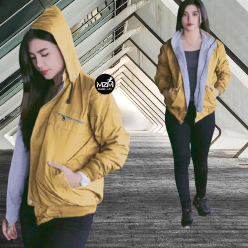 JAKET WANITA JAKET PARASUT ANNA JAKET BOLAK BALIK WANITA HEYLOOK(A24)-6