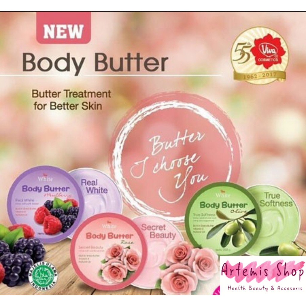 Viva White Body Butter 200gr / Mulberry / Rose / Olive