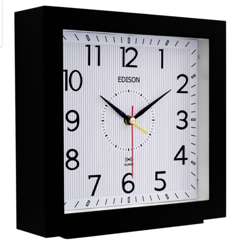 Jam Weker Alarm Edison EDA 2013 Ukuran 17cm x 17cm x 5cm