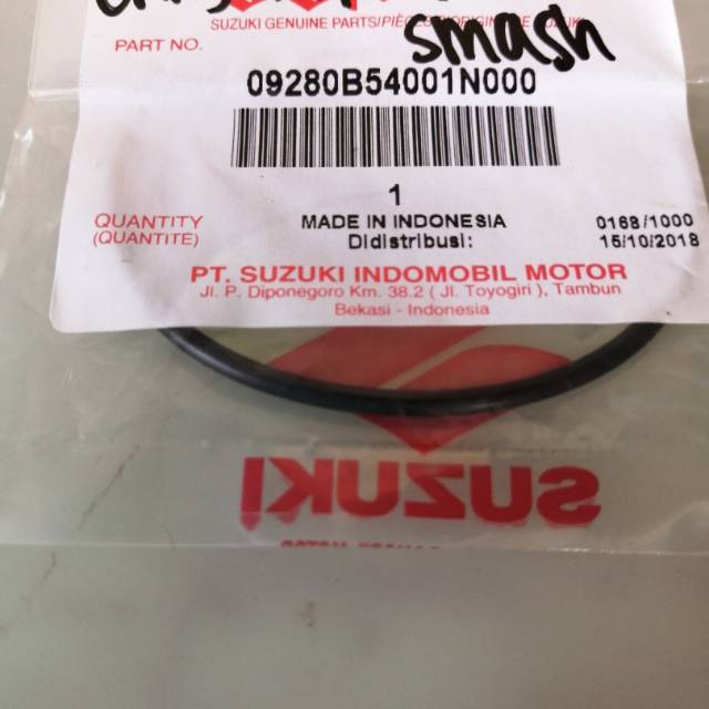 Oring Filter Oli Smash, Fu, Shogun 125 orisinil sgp 09280B54001N000