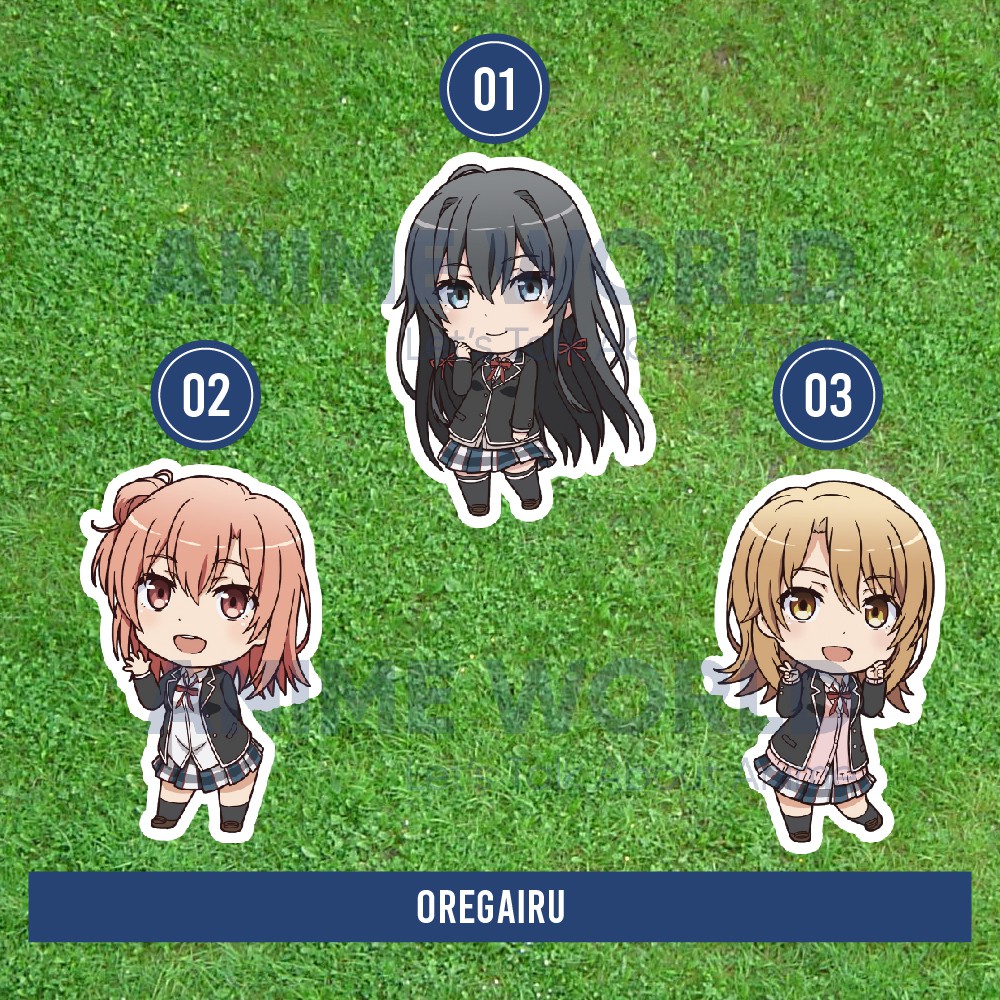 Stiker Anime Oregairu Lengkap Stiker Oregairu My Teen Romantic