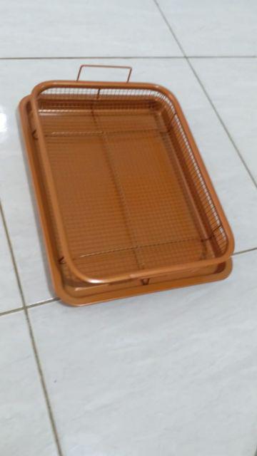 Peniris Minyak Anti Lengket + Loyang / Crisper Peniris / Loyang Anti Lengket