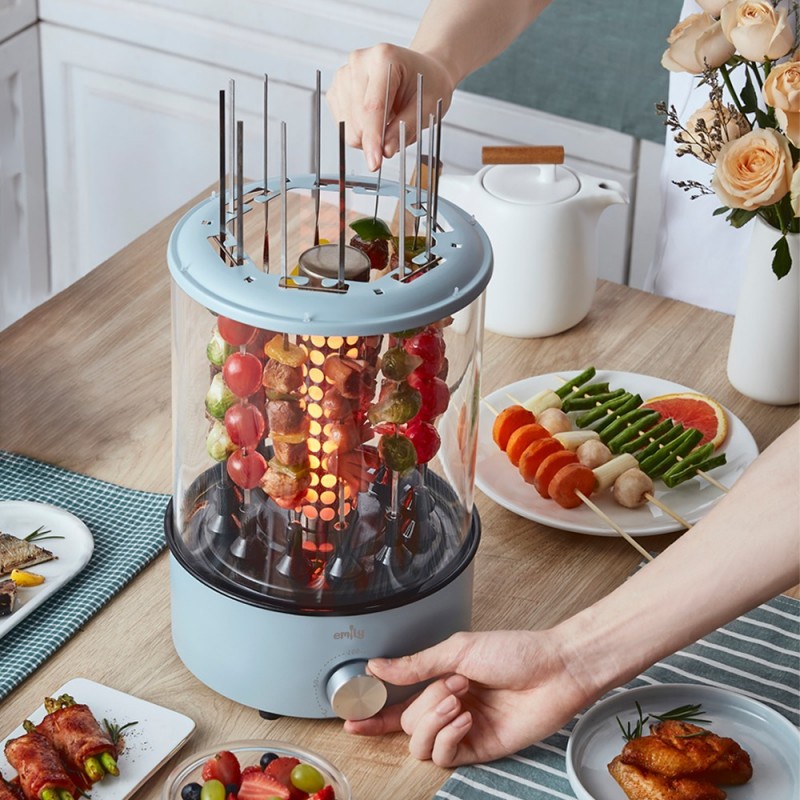 Emily Smokeless Satay Maker / Panggang Sate Otomatis Tanpa Asap / Panggang Sate Electrik