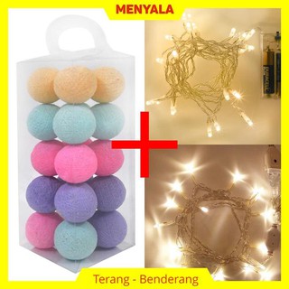Jual Cotton Ball Light Lampion Benang Lampu Tidur Tumblr Lamp Cotton Candy Termasuk Lampu Indonesia Shopee Indonesia