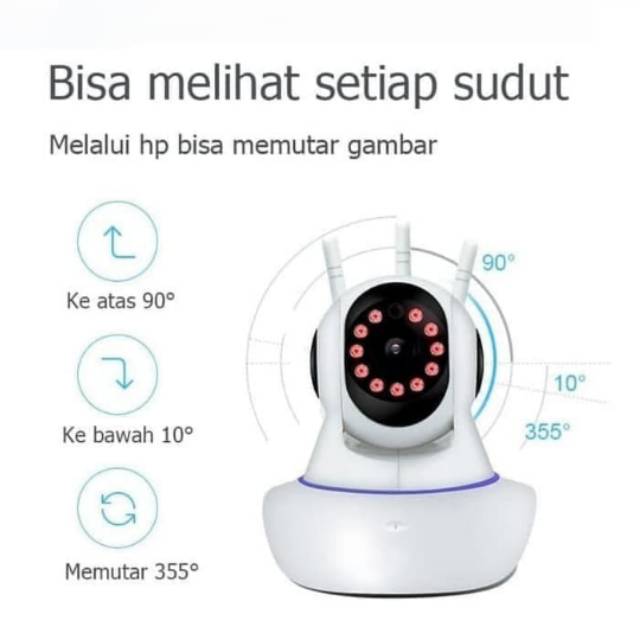 IP Kamera CCTV Wireless Wifi BABY CAM 3 antena FULL HD 1080P APP YOOSEE